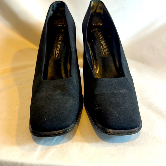 Via Spiga Size 11 Black Fabric Heels - Picture 3 of 9